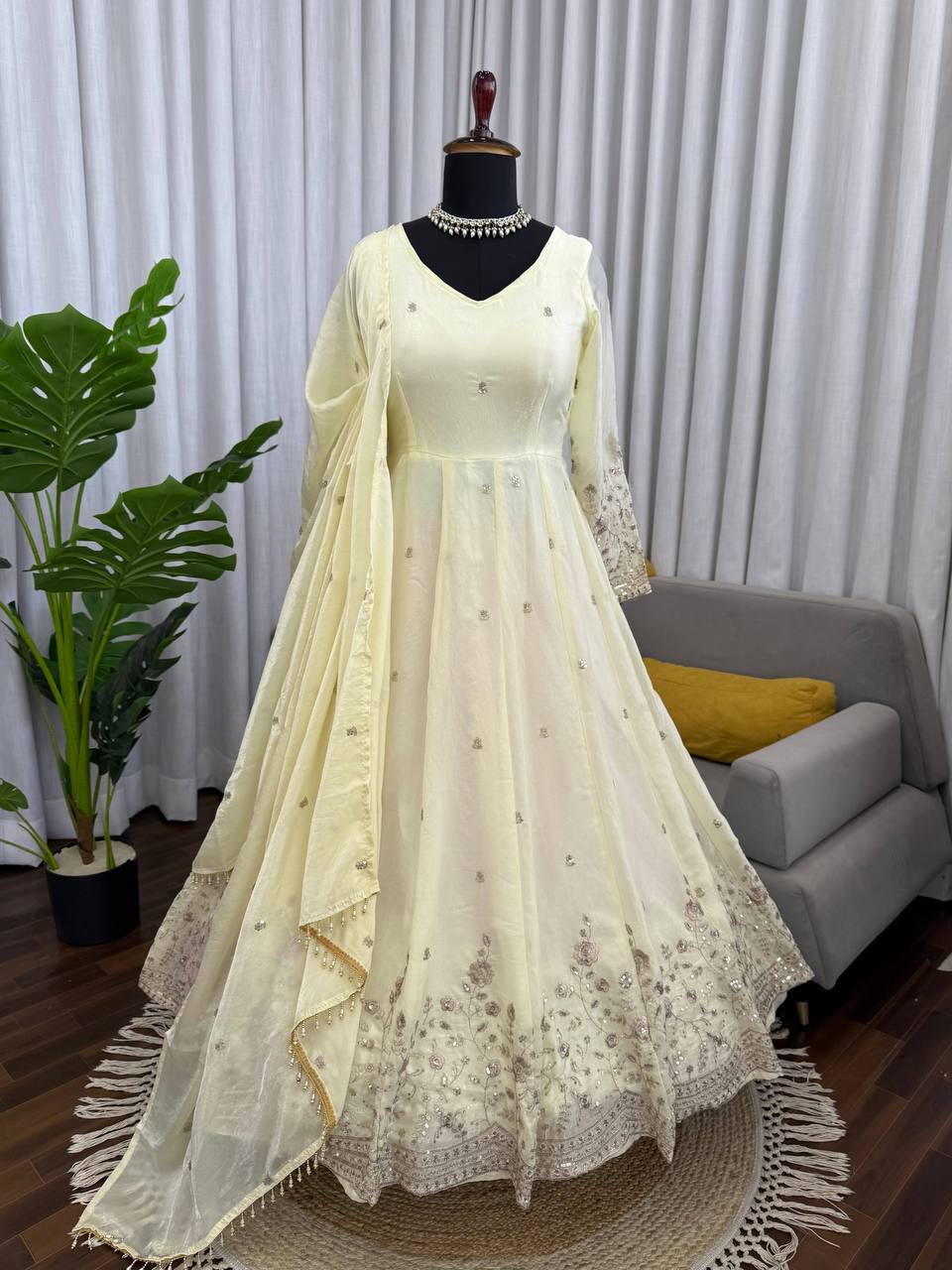 Royal Silk Anarkali Set Luxury Festive Wear