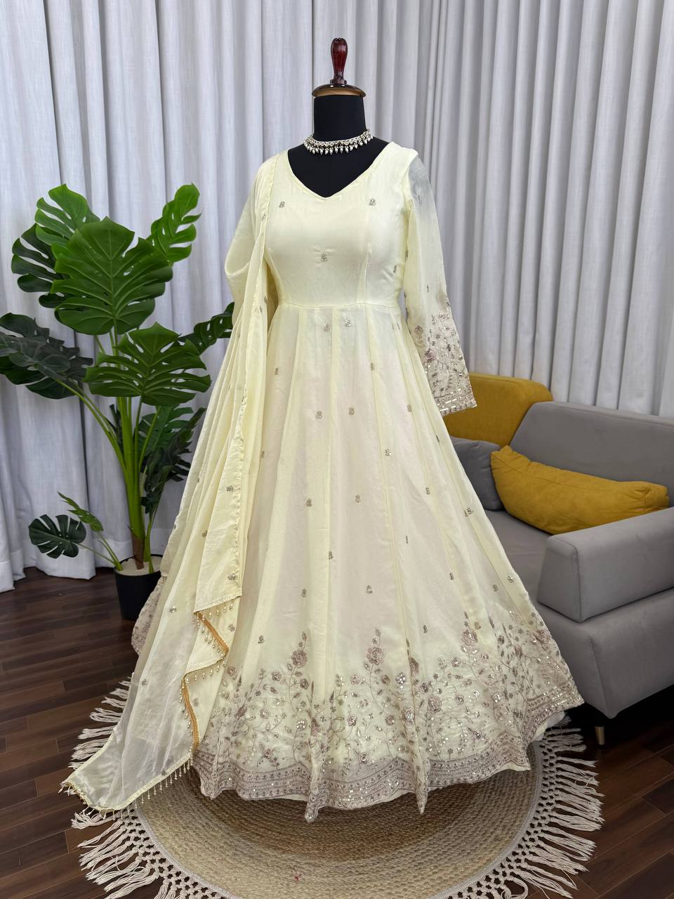 Royal Silk Anarkali Set Luxury Festive Wear
