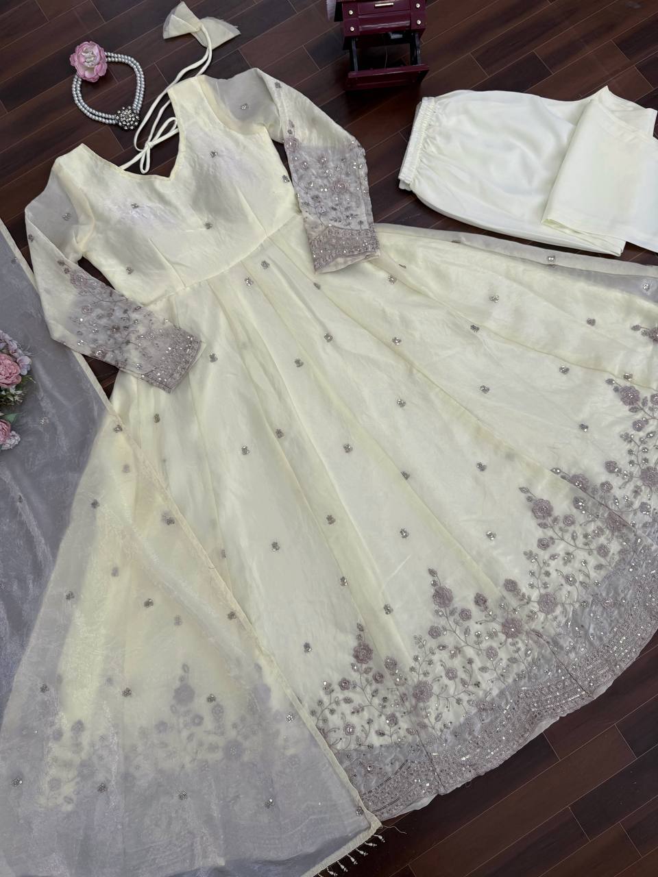 Royal Silk Anarkali Set Luxury Festive Wear