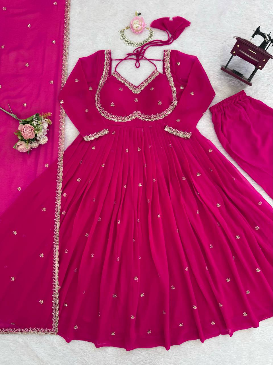 Pink Stylish And Designer Anarkali Set