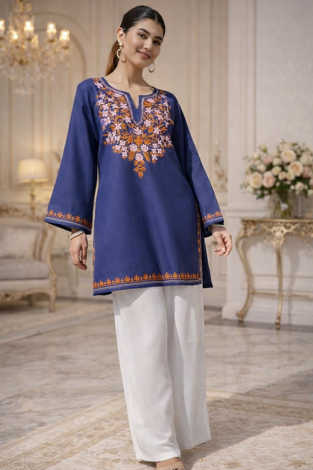 Royal Aura Embroidered Rayon Kurti