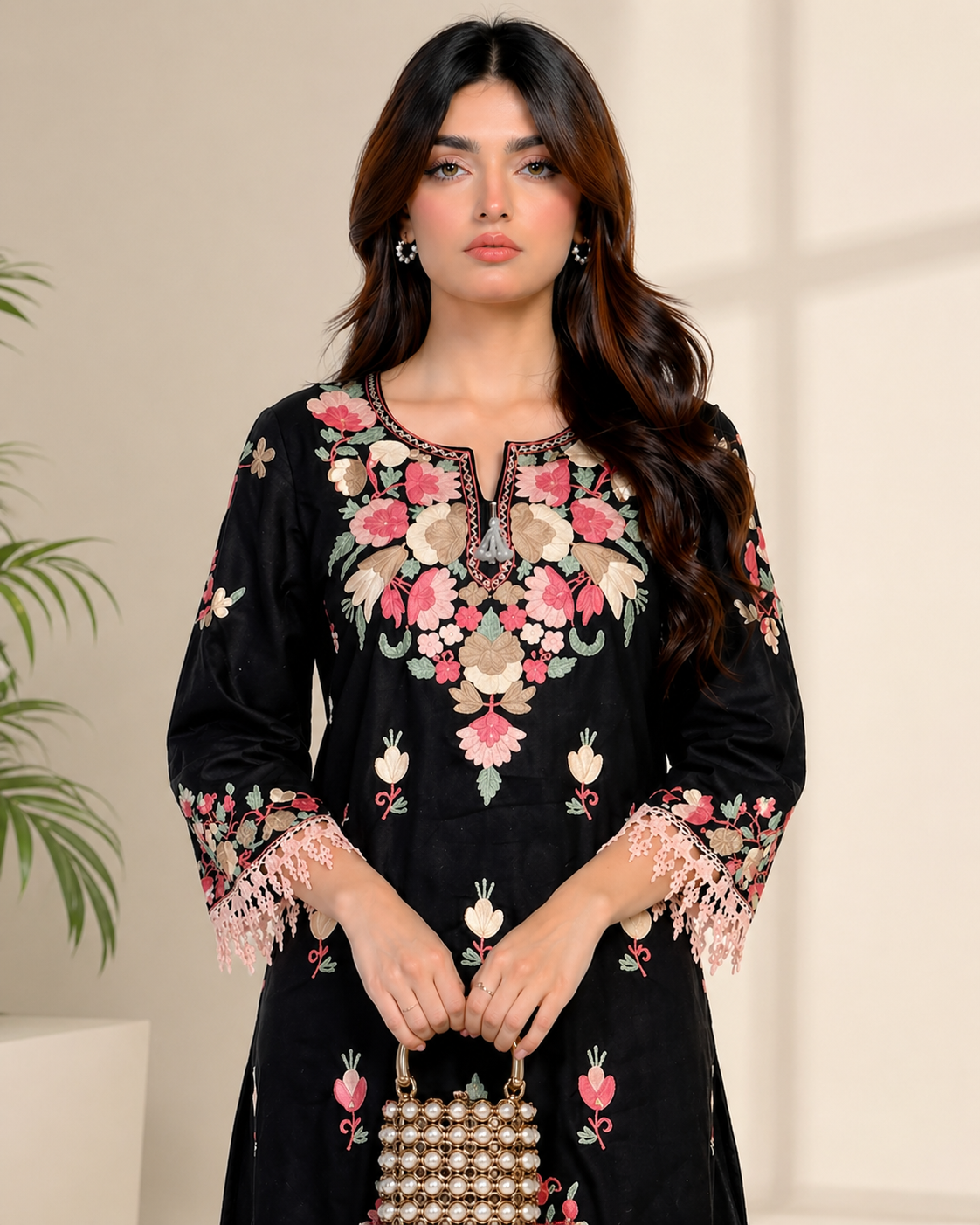 Elegance Embroidered Rayon Kurta Set