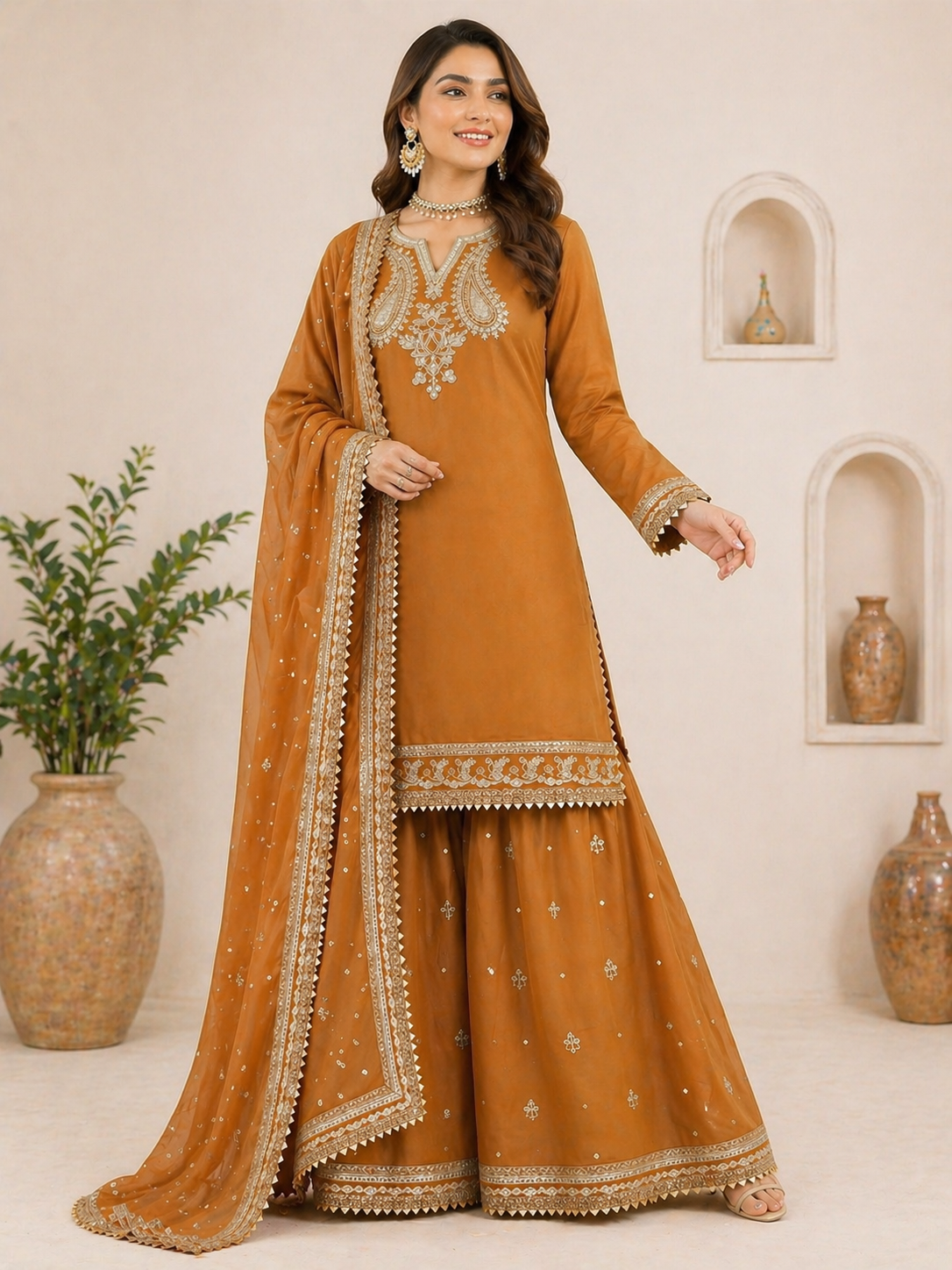Premium Designer Chanderi Suit