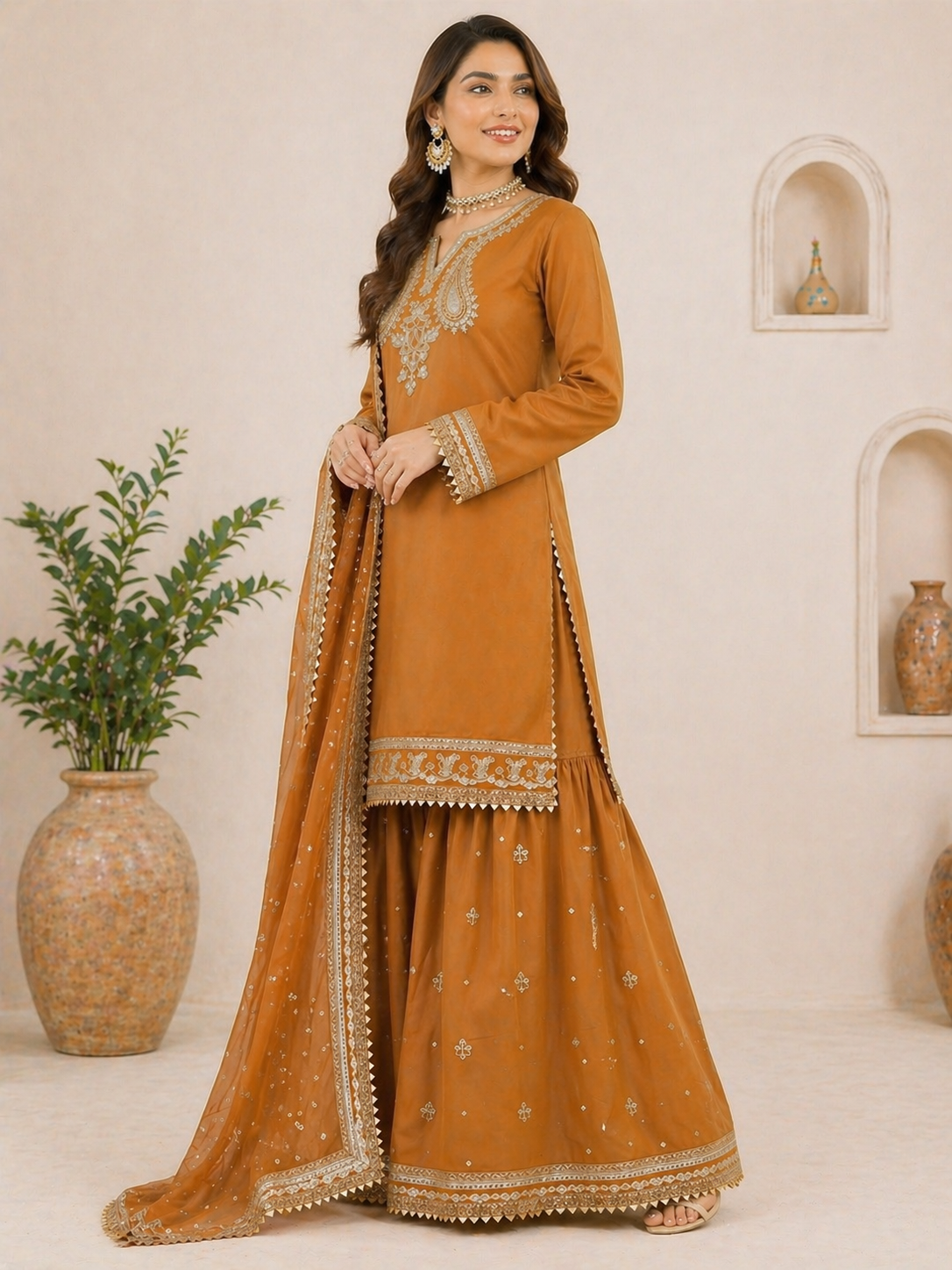 Premium Designer Chanderi Suit