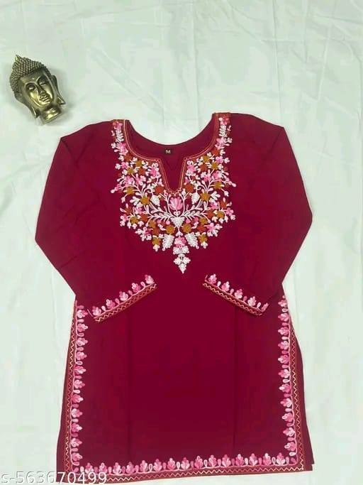 Royal Aura Embroidered Rayon Kurti
