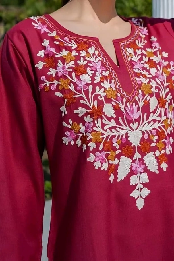 Royal Aura Embroidered Rayon Kurti