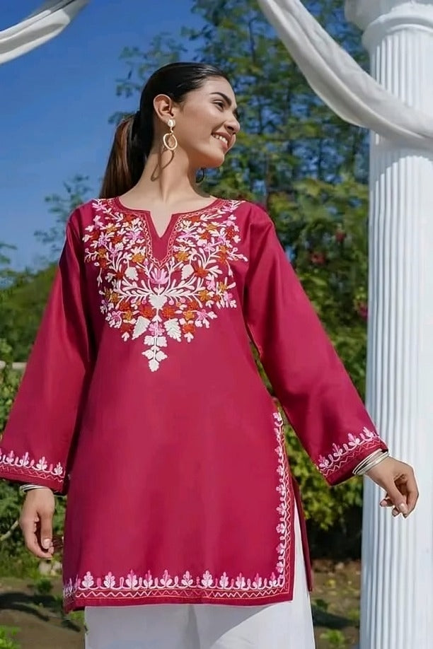 Royal Aura Embroidered Rayon Kurti