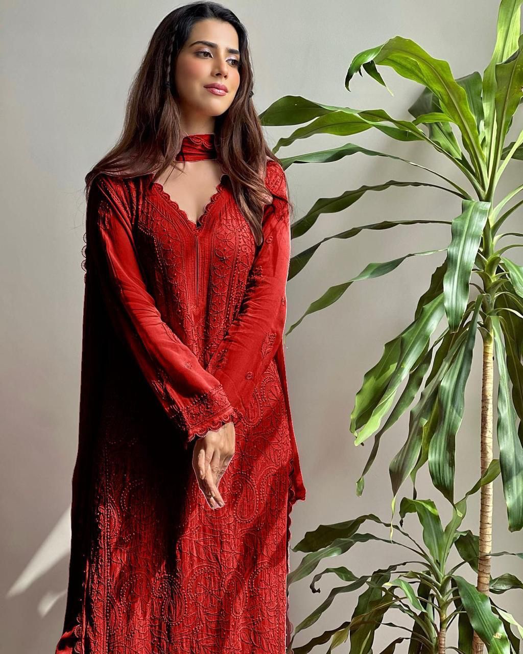 Ruby Bloom Georgette Palazzo Set