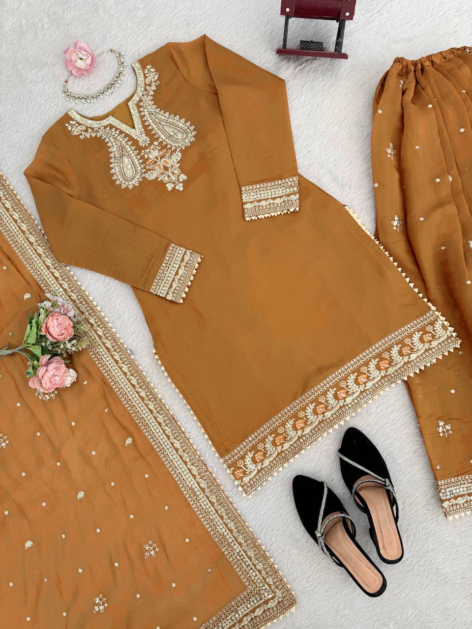 Premium Designer Chanderi Suit
