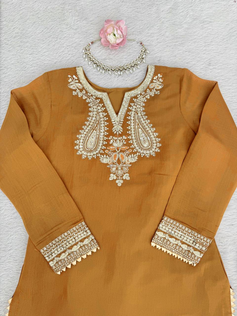 Premium Designer Chanderi Suit