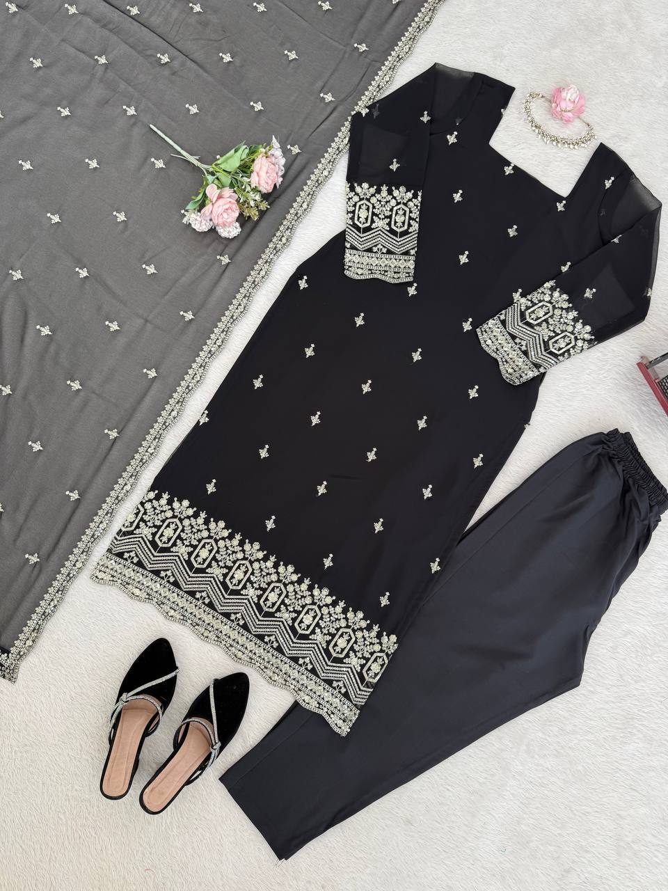 Black Designer And Classy Suit Set