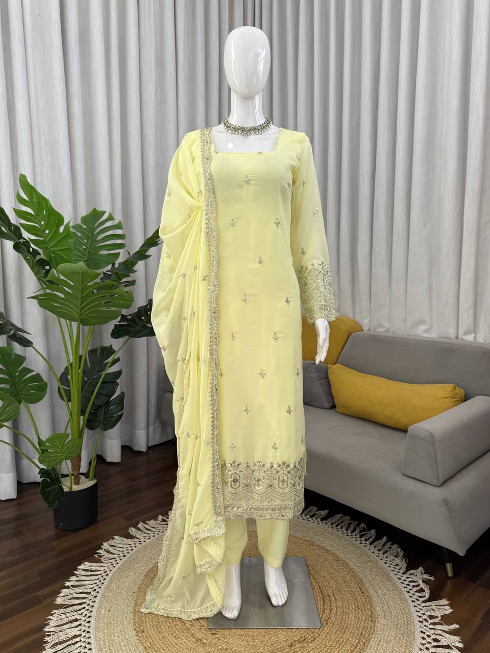 Yellow Designer And Classy Suit Set