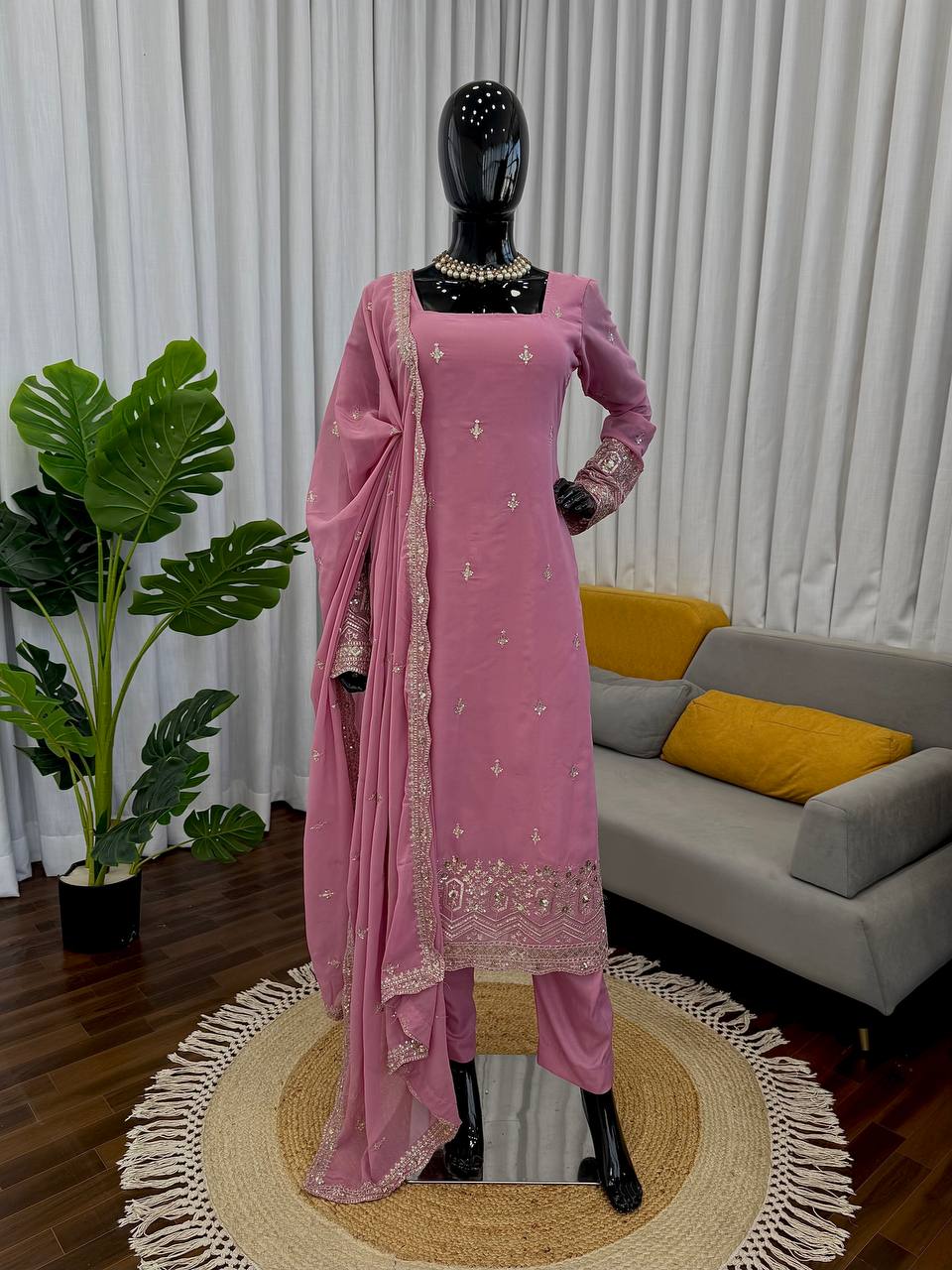 Pink Designer And Classy Suit Set