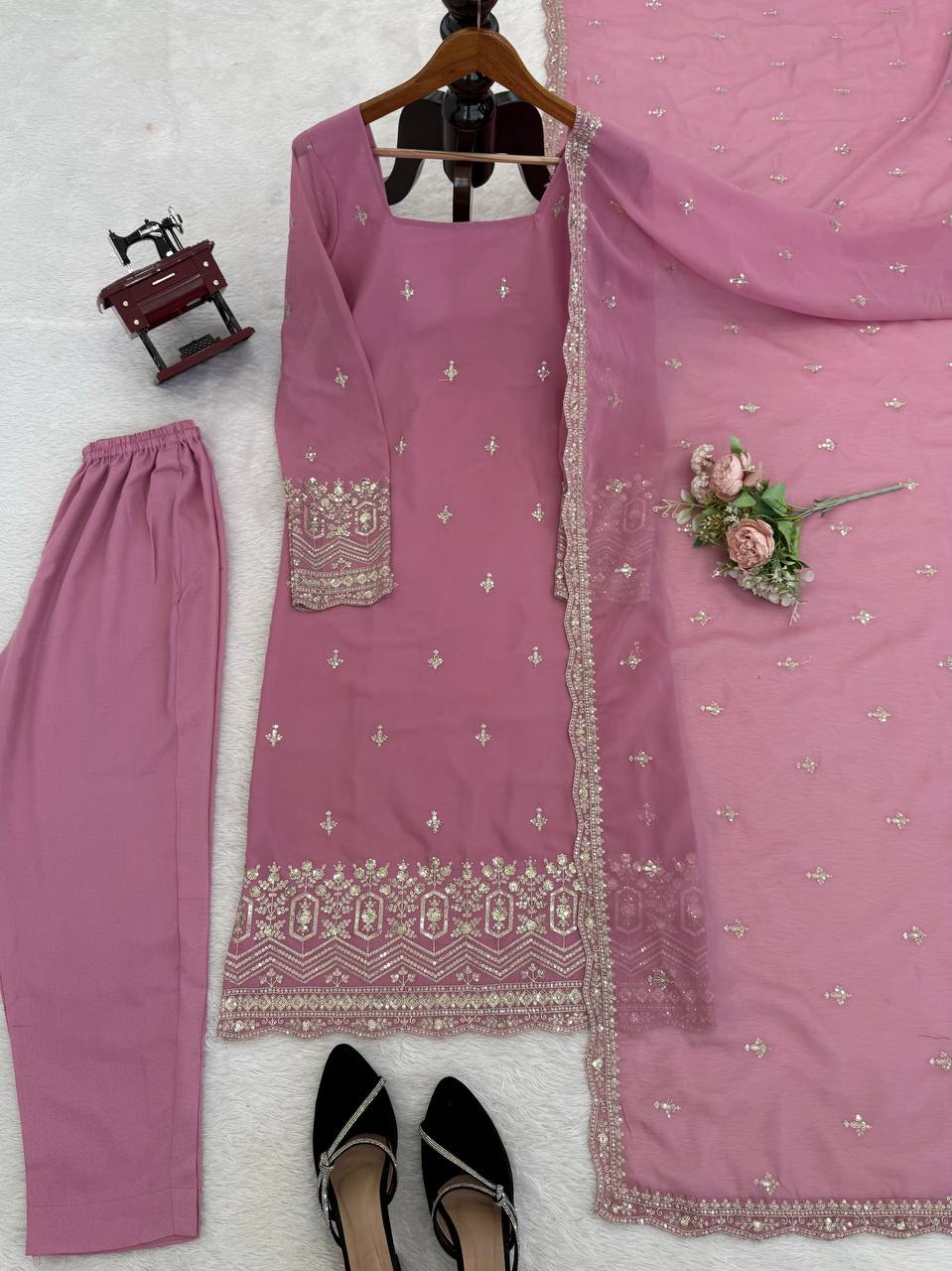 Pink Designer And Classy Suit Set