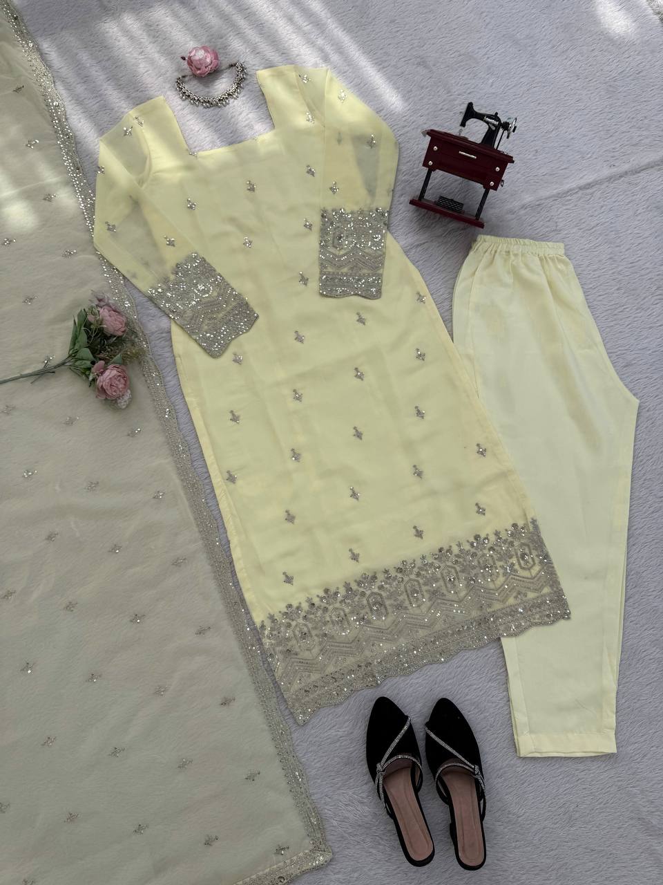 Yellow Designer And Classy Suit Set