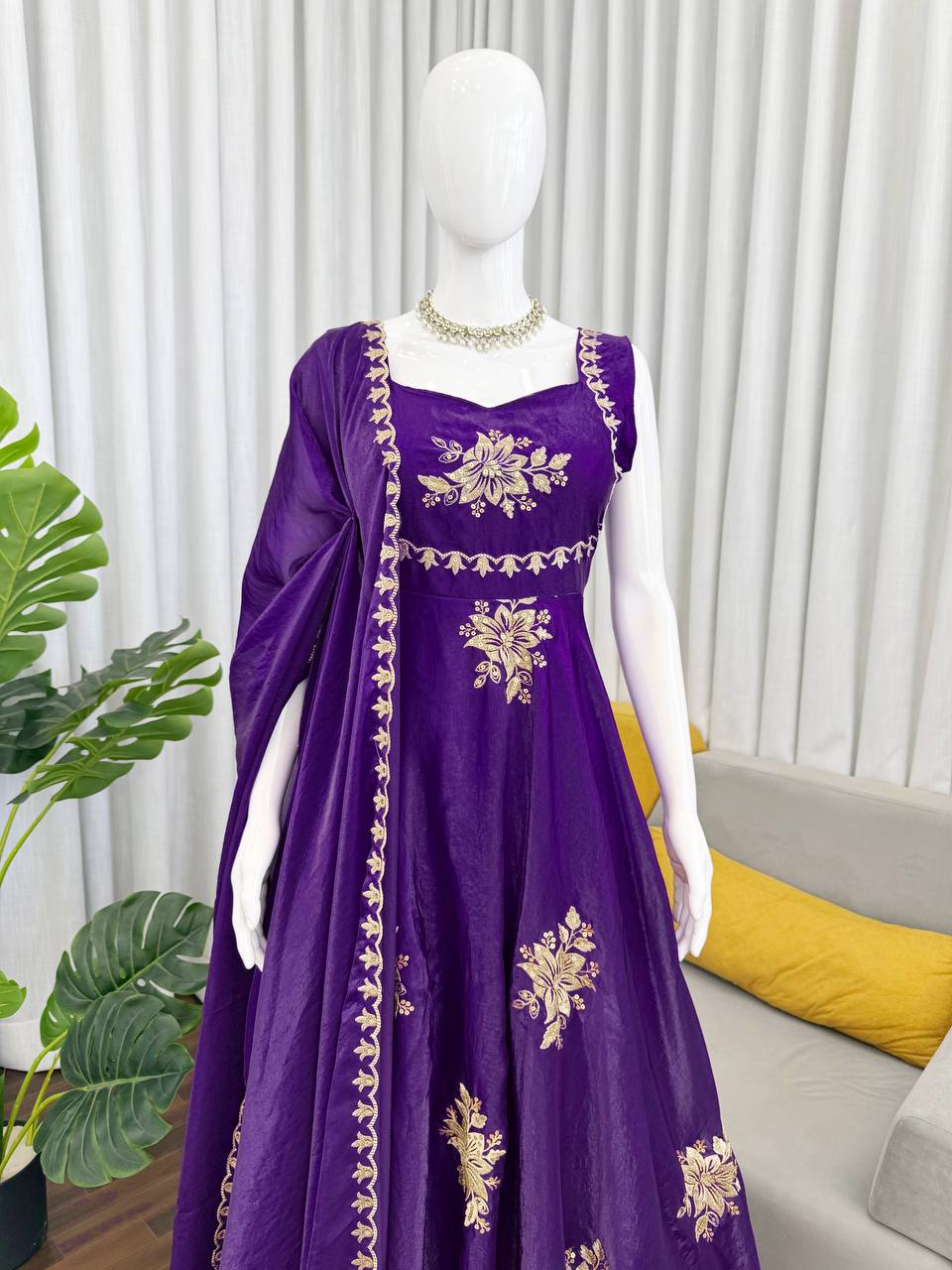 Purple Wedding Special Collection Silk Set