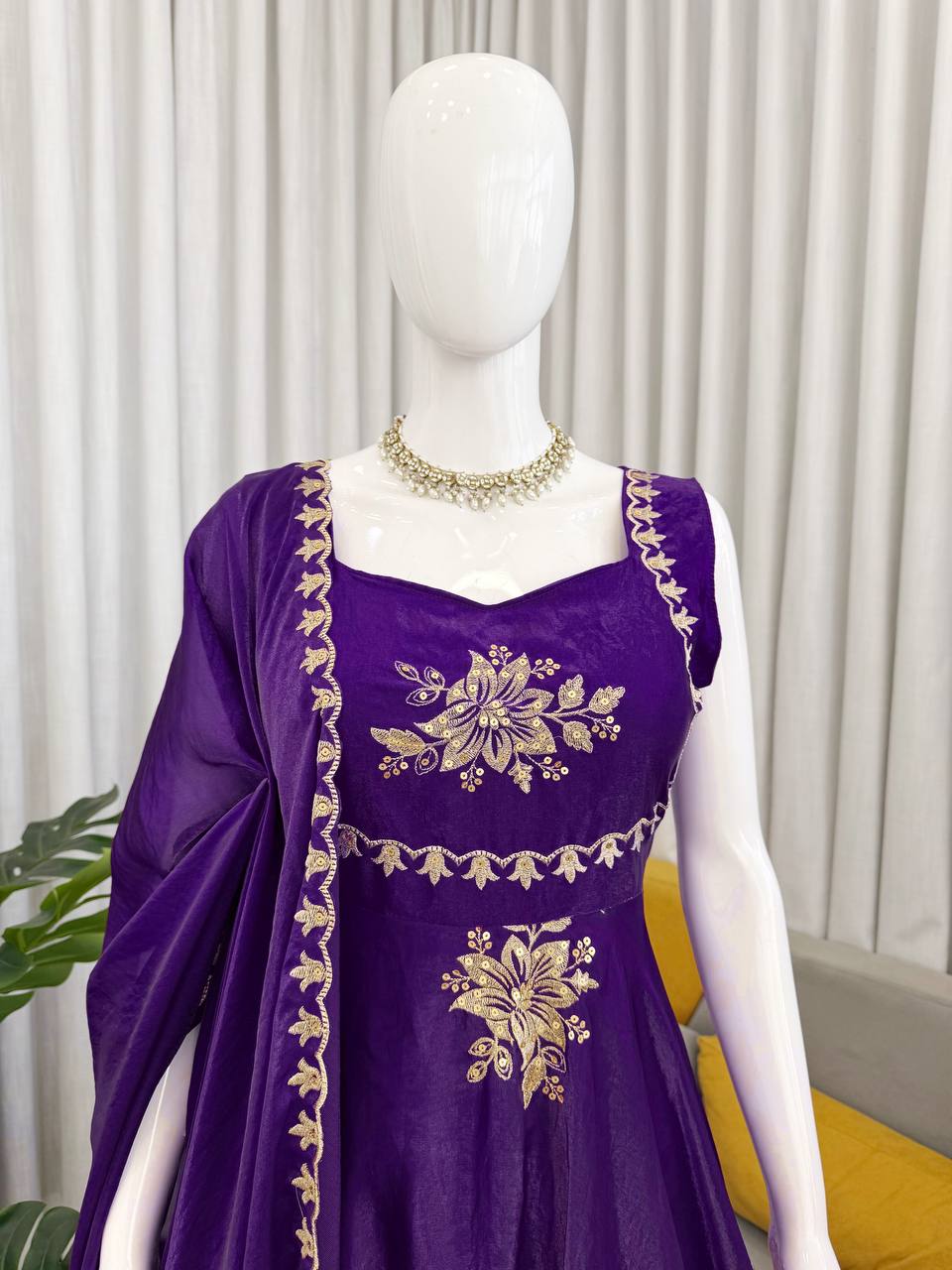 Purple Wedding Special Collection Silk Set