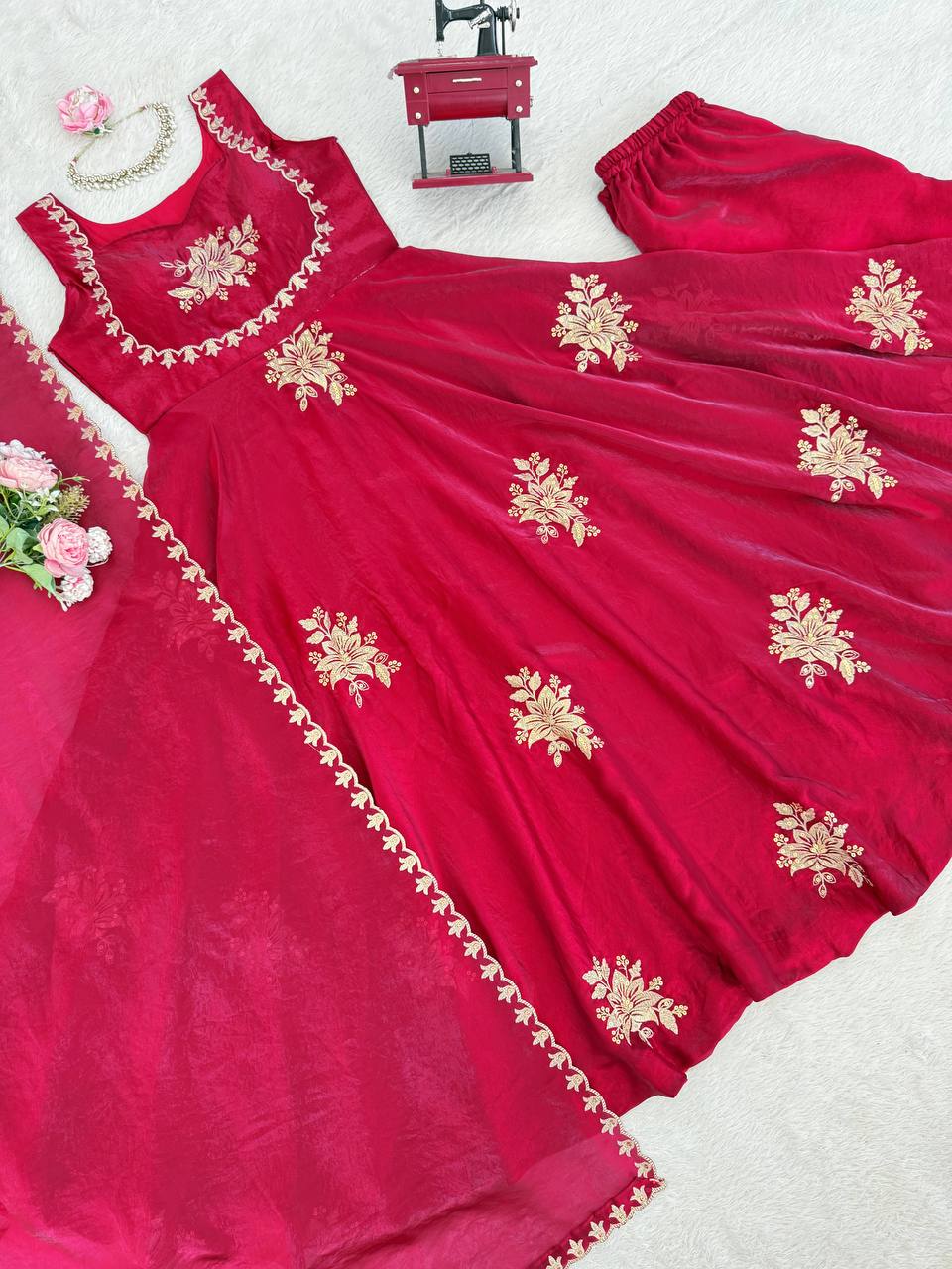 Red Wedding Special Collection Silk Set