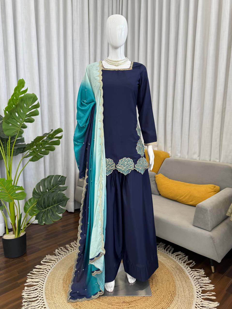 Elegance Set with Digital Print Dupatta Premium Ethnic Wear