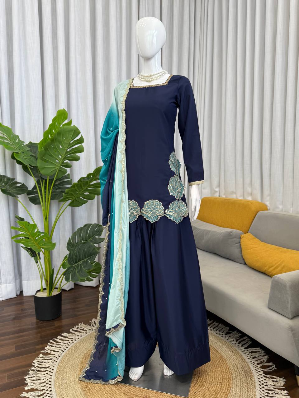 Elegance Set with Digital Print Dupatta Premium Ethnic Wear