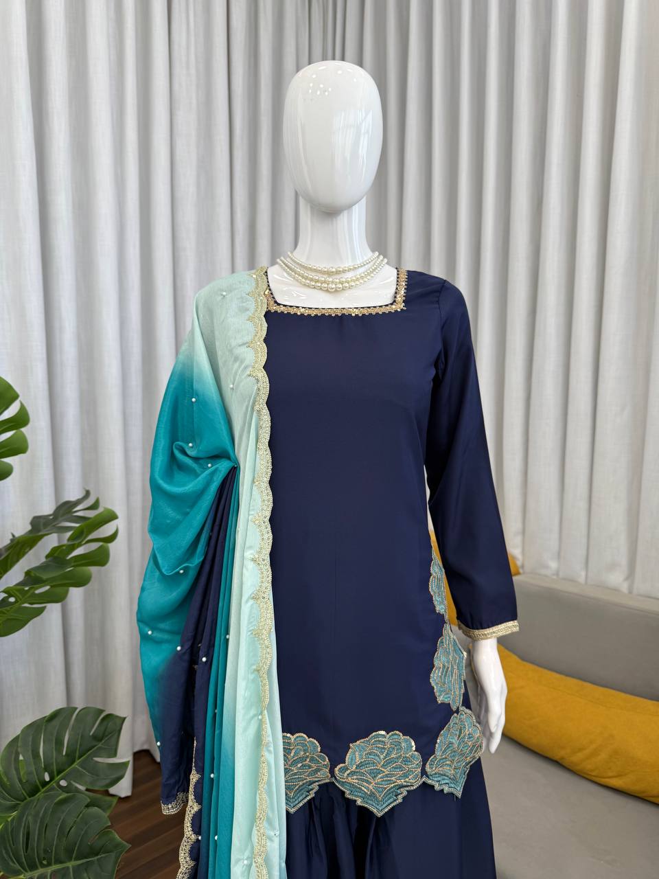 Elegance Set with Digital Print Dupatta Premium Ethnic Wear