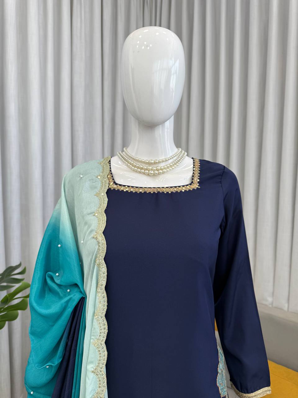 Elegance Set with Digital Print Dupatta Premium Ethnic Wear