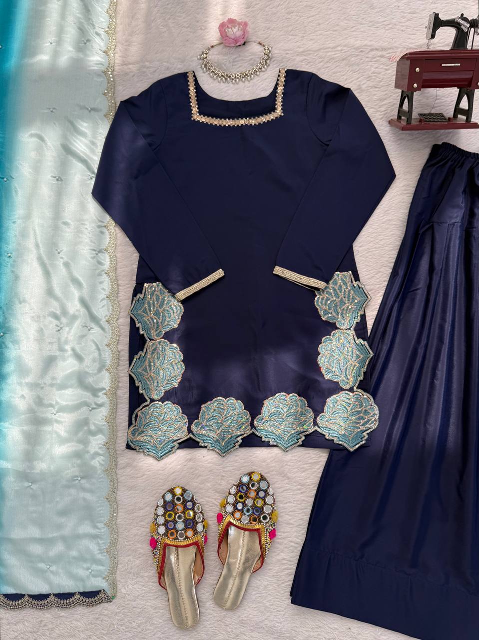 Elegance Set with Digital Print Dupatta Premium Ethnic Wear