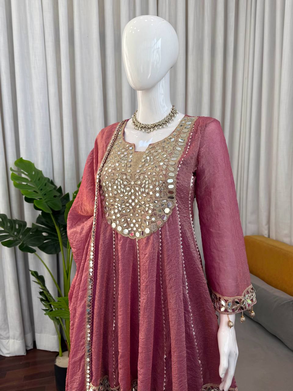 Premium Gold Crush Festive Wear Dhoti Set