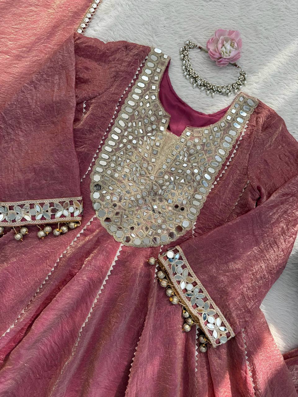 Premium Gold Crush Festive Wear Dhoti Set