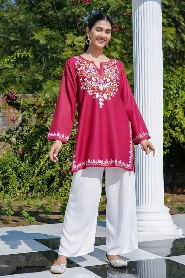 Royal Aura Embroidered Rayon Kurti